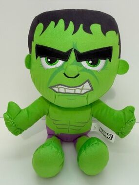 13” Marvel Green Hulk Plush with Purple Shorts
